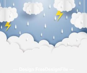 Monsoon rainy season vector