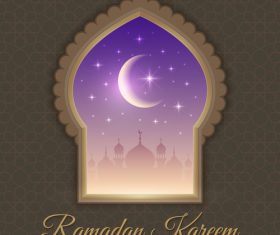 Mosque window vector