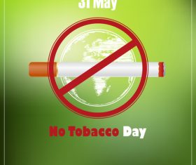 No tobacco day poster vector