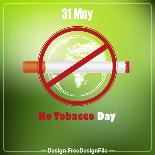 No tobacco day poster vector