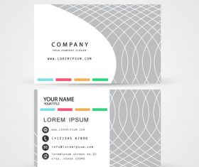 Off-white pattern business card template design vector