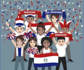 Paraguay fan club vector