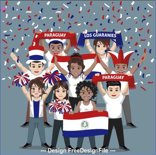 Paraguay fan club vector