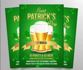 Patricks poster vector