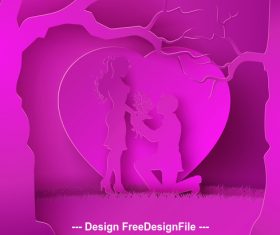 Pink valentines day vector
