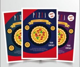 Pizza food poster vector
