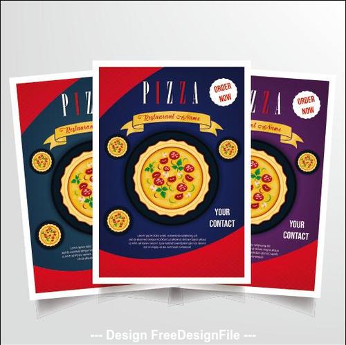 Pizza food poster vector