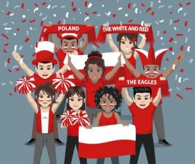 Poland fan club vector