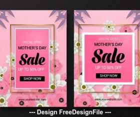 Promotion poster mothers day vector