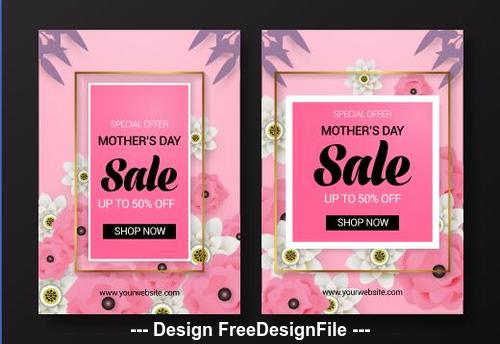 Promotion poster mothers day vector