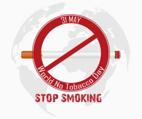 Quit tobacco poster vector