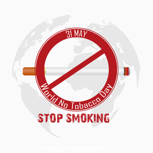 Quit tobacco poster vector