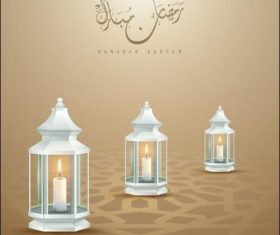 Ramadan Kareem candlelight vector