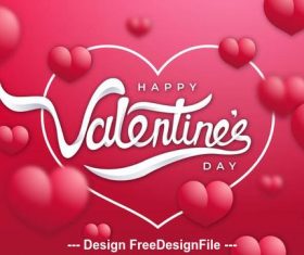 Red heart card vector