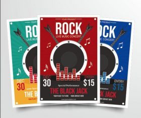 Rock music performance poster vector