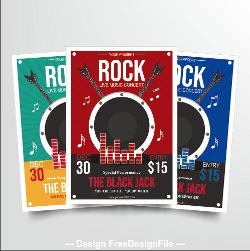 Rock music performance poster vector