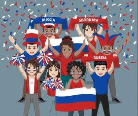 Russia fan club vector