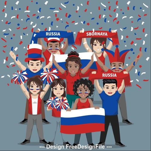 Russia fan club vector