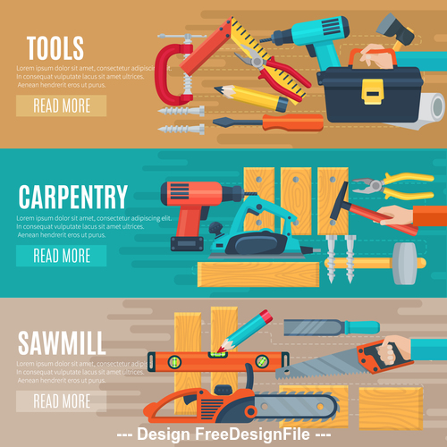 Sawmill banner vector