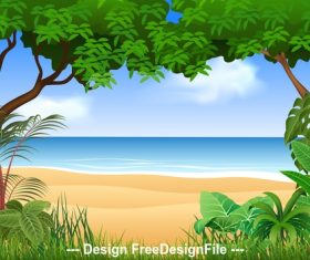 Seaside illustration vector