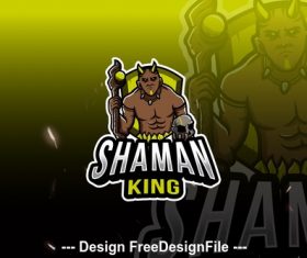 Shaman king esport logo vector