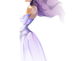 She is well-build cartoon vector