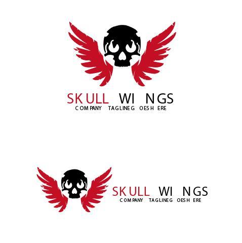 Skull Wings Logo vector
