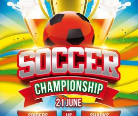 Soccer Championship Flyer PSD Template