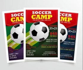 Soccer camp poster vector