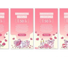 Special sale valentines day banner vector