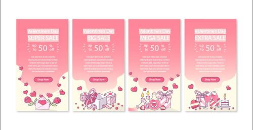 Special sale valentines day banner vector