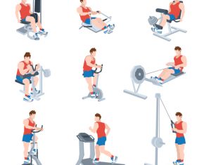 Sport equipment fitness vector