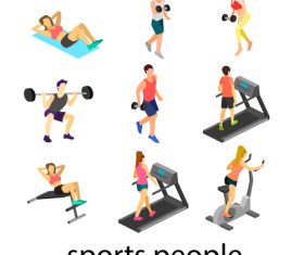 Sports people icon vector
