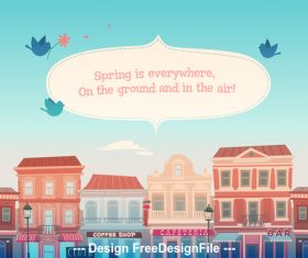 Spring is coming cartoon vector