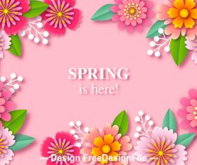 Spring is here card vector