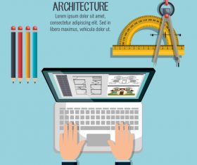 Staff architectural design vector
