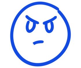 Stare hand drawn emoji vector