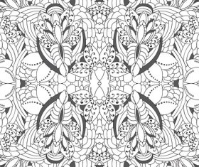 Stick figure floral vector