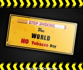 Stop smoking label vector