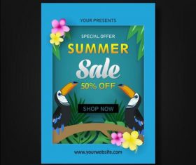 Summer special promotion poster vector