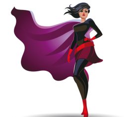 Super womans cartoon illustration vector