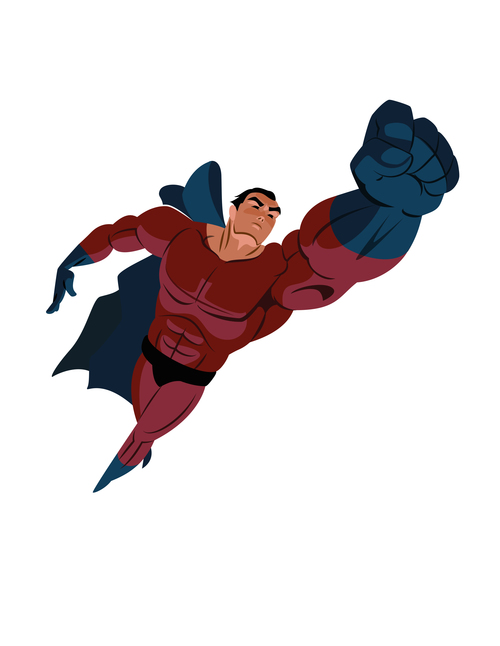 Superheroes cartoon illustration vector