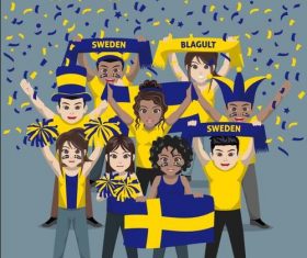 Sweden fan club vector