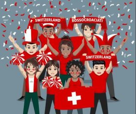 Switzerland fan club vector