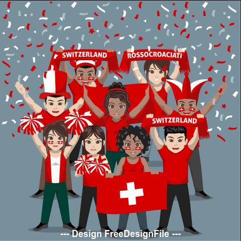 Switzerland fan club vector