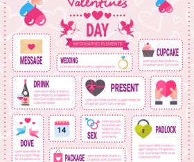 Tags infographics valentines day vector