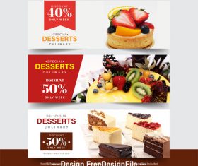 Tempting food pictures flyer vector