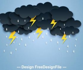 Thunderstorm weather vector