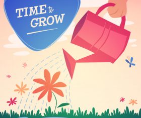 Time to grow illustration vector