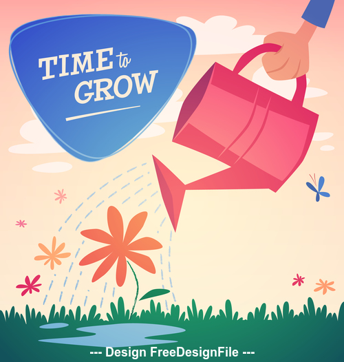 Time to grow illustration vector